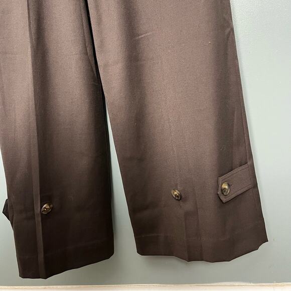 NWT & Other Stories Tailored Long Sleeve Jumpsuit Dark Brown Women’s Size 2 - Picture 9 of 14